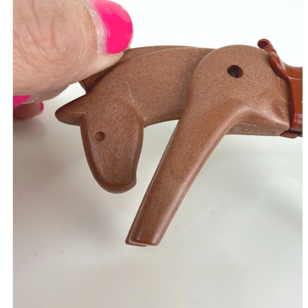 Vintage Playmobil Geobra Brown Horse Saddle Made in USA Western Cowboy Toy